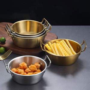 Tazón de acero inoxidable Bold Blossom con asa, estilo coreano, apto para lavavajillas, para servir arroz y comida, venta al por mayor. - Product Image 4