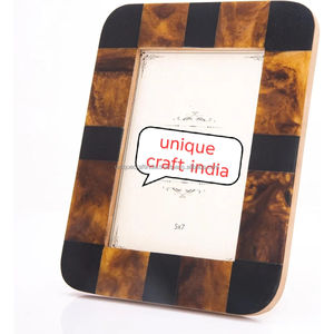 กรอบรูปไม้ฝังเรซิ่นสีสันสดใส งานแฮนด์เมด ดีไซน์เรขาคณิต สำหรับตั้งโต๊ะ ตกแต่งบ้านสไตล์โมเดิร์น - Product Image 2