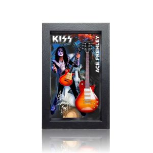 กรอบรูปตกแต่งบ้านแบบ Shadow Box ขนาด 5.1 x 7.8 นิ้ว ลายดนตรี พร้อมกีตาร์จิ๋ว กรอบรูปไม้สีดำ - Product Image 3