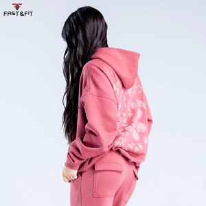 Sudadera con capucha para mujer, con cremallera, informal, de algodón, estilo moderno - Product Image 2