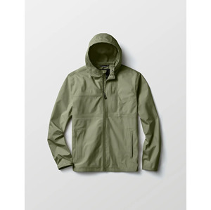 Chaqueta Impermeable con Capucha para Hombre, Color Sólido, Cierre de Cremallera, Poliéster, Estilo Casual, para Otoño, 140g - Product Image 1