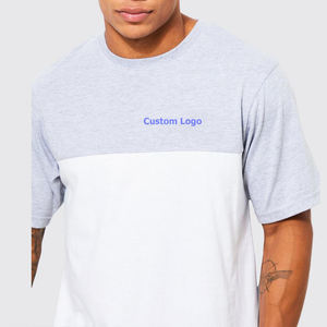 Camiseta Casual de Manga Corta con Bloques de Color y Cuello Redondo para Hombre, Camiseta con Letras y Bloques de Color, Cuello Redondo - Product Image 2