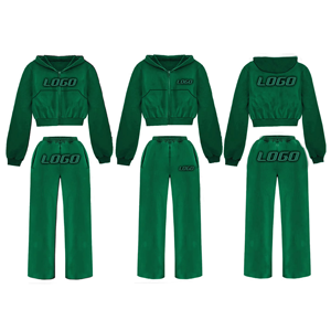 Chándales Cortos Duraderos de Alta Calidad, Extra Grandes, del Mejor Material, Lavado Ácido, 100% Algodón, Chándales Transpirables para Mujer - Product Image 2