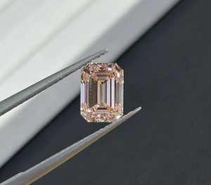 Diamant fantaisie rose taille émeraude de 1,86 ct, certifié IGI, clarté VVS2, cultivé en laboratoire CVD, pour la vente en gros de bijoux - Product Image 1