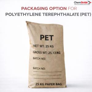 Resina de Polietileno Tereftalato (PET) Grado Botella IV 0.80 para Preformas y Envases, 99.5% de Pureza, 25kg/saco, Número CAS 25038-59-9 - Product Image 1