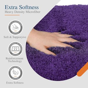 Hot Selling 17"x24" Microfiber Bath <b>Mat</b> Super Absorbent Non-Slip Floor Thick Plush Shaggy Tufted <b>Bathroom</b> Rug Washable Hotel - Product Image 2