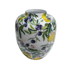 Modern Designer Glass Vase with Floral <b>Artwork</b> | Premium Decorative Vase for Living Room Centerpiece - Product Image 3