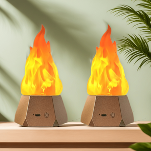 2 bougies LED sans flamme, rechargeables par USB, effet de flamme réaliste 3D, pour la décoration de la maison, du jardin et du camping - Product Image 2
