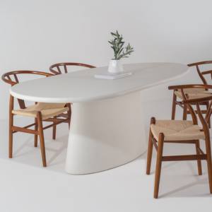 Table à manger en micro-béton Vandana Aureo Hexa avec un design minimaliste moderne - Product Image 3