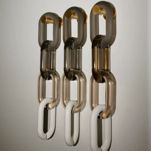 Adorno de Pared Artístico con Eslabones de Cadena Hechos a Mano en Forma de Búho, de Resina Epoxi Transparente Grande, Ecológico y Colorido, Decoración para el Hogar Personalizada - Product Image 1