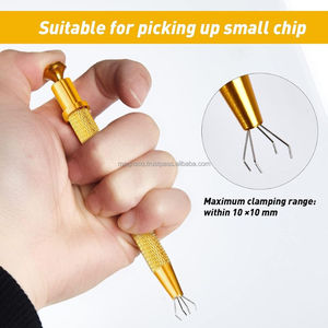 Tweezers Stainless Steel 4-Claw <b>Pick</b> <b>up</b> <b>Tool</b> Jeweler's <b>Pick</b>-<b>Up</b> <b>Tool</b> 4 Prongs BGA Chip <b>Pick</b> for Small Parts Pickup Grabber for - Product Image 4