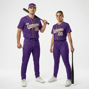 Nouveaux maillots de baseball américains pas chers avec surpiqûres, vêtements de baseball personnalisés pour adultes, uniformes de baseball en gros, tailles plus grandes - Product Image 2