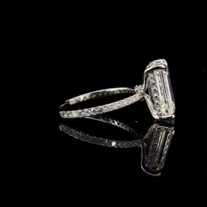 Rose gold <b>cluster</b> diamond ring 14K ring for women Floral bridal jewelry Engagement party gift - Product Image 4