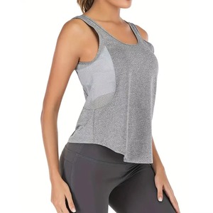 Débardeur de fitness pour femmes, coupe ample, débardeurs de sport 100% coton, séchage rapide, respirant, services OEM, vente directe d'usine pour la vente en ligne - Product Image 2