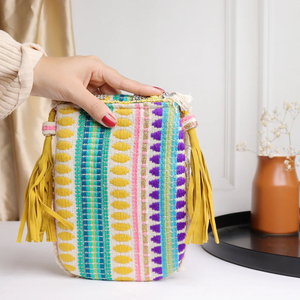 High Quality Fashion Embroidery Handmade Clutch Potli Bag with Beads <b>Sequins</b> Mirror Work for Wedding Party Festive Collection - Product Image 4