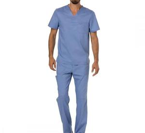 Custom Made Comfortable Woven Spandex Medical <b>Scrub</b> Shirts <b>Plus</b> <b>Size</b> Lightweight Hospital Uniforms for Sale - Product Image 2