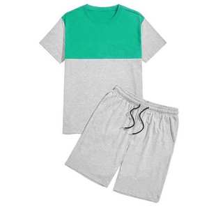 Ensemble short et t-shirt pour homme avec logo personnalisé, survêtement décontracté, léger, confortable, en coton tricoté, style streetwear, vêtements d'automne - Product Image 6