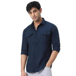 Camisas de manga larga informales personalizadas de alta calidad para hombre, moda transpirable antiarrugas para verano, venta al por mayor para adolescentes - Product Image 3