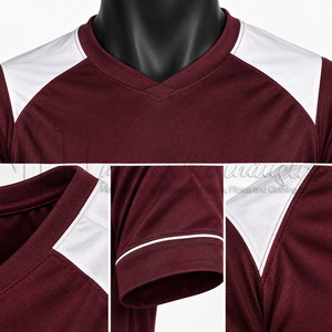 Camiseta de Fútbol Personalizada con Cuello en V, Manga Corta, Transpirable, de Secado Rápido, para Entrenamiento Deportivo, Venta al Por Mayor - Product Image 6