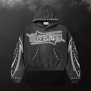Fournisseur de sweats à capuche pour hommes en marque blanche, streetwear personnalisé, coupe oversize, épaules tombantes, options de finition vintage, délavé, effet pierre, effet acide - Product Image 4