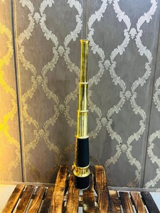 Telescopio náutico victoriano de cuero y latón vintage |   Modelo de Artesanía Antigua del Mundo (Pulido, Aprox. 18 Pulgadas, 4 Pliegues) - Product Image 5