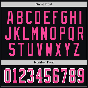 Custom Logo <b>Black</b> Pink Ice Hockey Jersey V-Neck Full Sleeve Sublimated Print Breathable Polyester Apparel Adult Unisex - Product Image 5