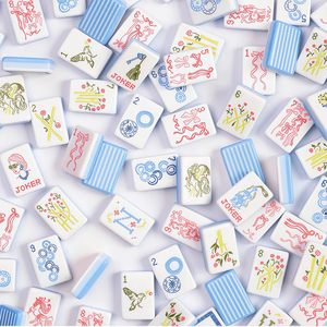Custom Engraved Three Layered 160 Pearlescent American <b>Mahjong</b> Tiles <b>Set</b> - Product Image 1