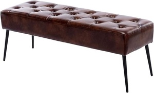 Modern Living Room Ottoman Bench Upholstered Bedroom Bench Footrest <b>Stool</b> Accent Bench for Entryway - Product Image 3