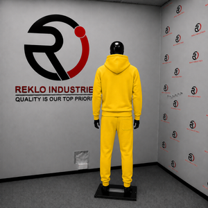 Custom <b>Yellow</b> Tracksuit Men <b>Hoodie</b> Jogger Pants Set Wholesale Casual Sportswear Streetwear Gym Wear Two Piece Tracksuit Style - Product Image 4
