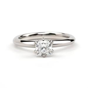 Bague de fiançailles solitaire minimaliste en or 18K/14K/10K avec diamant de laboratoire de luxe taille princesse VVS Diam 3.00Ct certifié IGI, personnalisable - Product Image 4