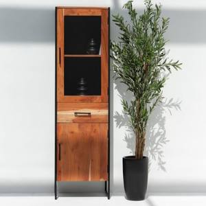 Armoire industrielle 2 portes Vandana Merino Aureo – Design moderne en métal et bois pour rangement - Product Image 3