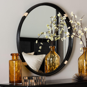 Circle rattan wall <b>mirrors</b> high quality home accessory for decoration cheap cost <b>hanging</b> <b>mirror</b> - Product Image 2