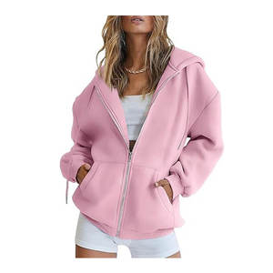 Women's Cropped <b>Zip</b> Up Hoodie Long Sleeve Sweatshirt with Soft Cotton Fabric Adjustable <b>Hood</b> for Modern Casual Streetwear - Product Image 6