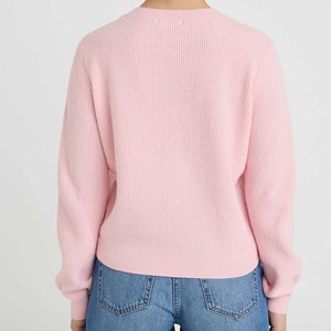 Suéter minimalista con cuello redondo y forro polar, transpirable, con botones, para mujer, liso, básico, para uso diario, sudadera cómoda de punto - Product Image 5