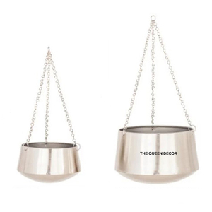 Maceta Decorativa Redonda de Diseño para Interiores, Macetas Decorativas para el Hogar, Forma de Jarra de Cerveza de Cobre y Acero Inoxidable, Estilo Martillado - Product Image 6