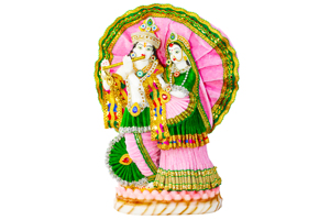 Handmade Art Deco Radha Krishna Resin <b>Statue</b>-Traditional <b>Religious</b> Figure for Home Decoration & Diwali Tabletop Display - Product Image 3
