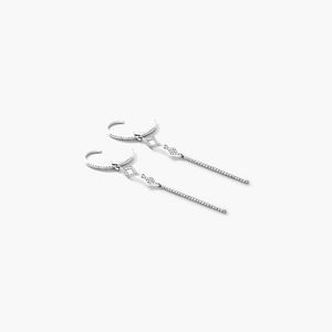 14K Yellow Gold Geometric Lab Grown Diamond Chain Drop <b>Earrings</b> - Product Image 2