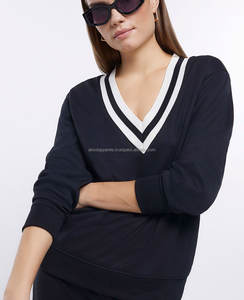 เสื้อมีฮู้ดแบบสวมหัวคอลูกเรือของผู้หญิงเสื้อมีฮู้ดแขนยาวเสื้อเปล่าป้ายด้านหน้าสำหรับใส่ไปยิม - Product Image 1