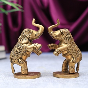 Thủ Công Brass <span class=keywords><strong>Elephant</strong></span> Cặp Nghệ Thuật Hiện Đại Cổ Phong Thủy Trang Trí Showpiece Tinh Thần Nhà Bảng Trang Trí Nội Thất Thiết Lập Cho Nghỉ Hưu - Product Image 1