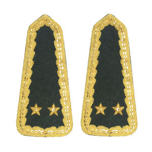 Shoulder Boards Embroidered Epaulettes Personalized Rank Badges with Gold <b>Silver</b> Braid Detail for Professional Parade Dress - Product Image 1