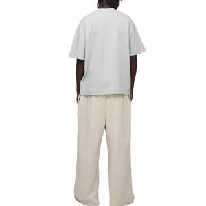 Camisetas de algodón con cuello redondo para hombre, manga corta, estilo casual, minimalistas, lisas, con pequeño logotipo para venta al por mayor. - Product Image 2