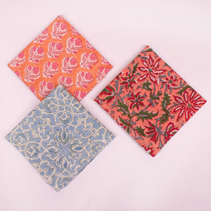 Boho Style Ethnic Bandana Cotton <b>Square</b> <b>Scarf</b> Floral Pattern Hand Block Printed Eco Friendly Accessories For Men Women & Pet - Product Image 5