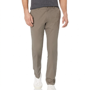 Pantalon Chino Homme Luxe Personnalisé avec Logo, Taille Mi-Haute, Respirant, Mélange de Coton, Devant Plat, Coupe Slim Moderne, Idéal Sport et Plein Air - Product Image 1