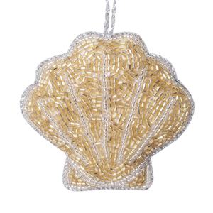 Adornos Hechos a Mano para Árbol de Navidad Personalizados Venta Al por Mayor Santa Sea Shell Sea Horse Cangrejo Decoraciones Bordadas - Product Image 3