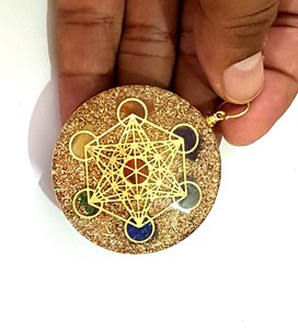 La mejor calidad Reiki Healing EMF Metatron Cube Chakra Orgone colgante collar venta al por mayor orgonita colgantes comprar de ágata Aameena - Product Image 3