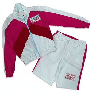 Conjunto Deportivo Corto Rexfit de Alta Calidad para Hombre, Chaqueta Cortavientos con Cierre Completo, Conjunto Deportivo con Impresión Personalizada al por Mayor - Product Image 1