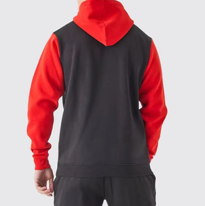 ชุดเสื้อฮู้ดบล็อกสีสำหรับผู้ชาย ชุดกีฬาลำลองแบบสองชิ้น ชุดจ็อกเกอร์ เสื้อสเวตเชิ้ตมีฮู้ดและกางเกง - Product Image 6