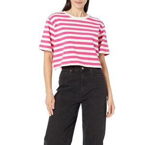 T-shirt court en coton doux pour femme 2026, manches courtes, coupe ajustée, impression personnalisée - Product Image 3