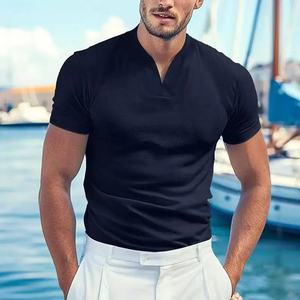 Camiseta de Verano 2026 para Hombre, Talla Grande, Transpirable, Cuello en V, Manga Corta, Estampada, para Deportes, Fitness y Ocio al Aire Libre - Product Image 4