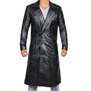 Nuevo Abrigo de Cuero Genuino Personalizado para Hombre 2026, Gabardina Larga de Invierno de Alta Calidad, Transpirable, de Secado Rápido, con Logotipo Personalizado, Precio al por Mayor - Product Image 1